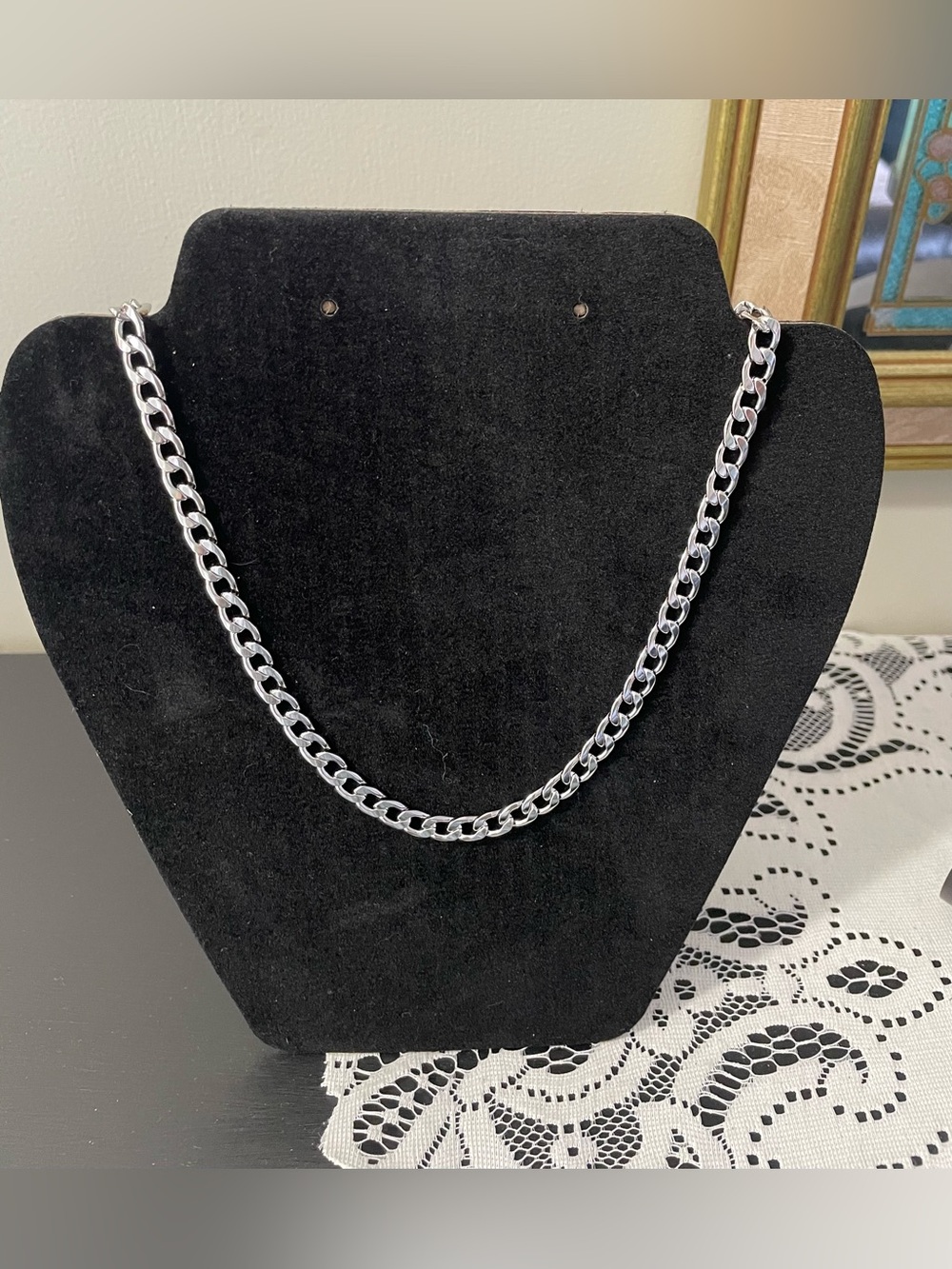 Classic Stainless Steel Chain Necklace 23.62”